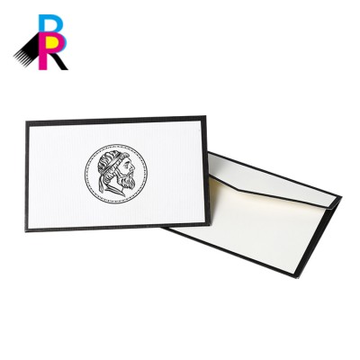 High Quality Printing Customized Antique Advanced Luxurious Packaging Textured Envelope with Moist Gum Seal